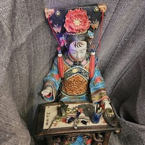 Wucai Porcelain Geisha Figurine